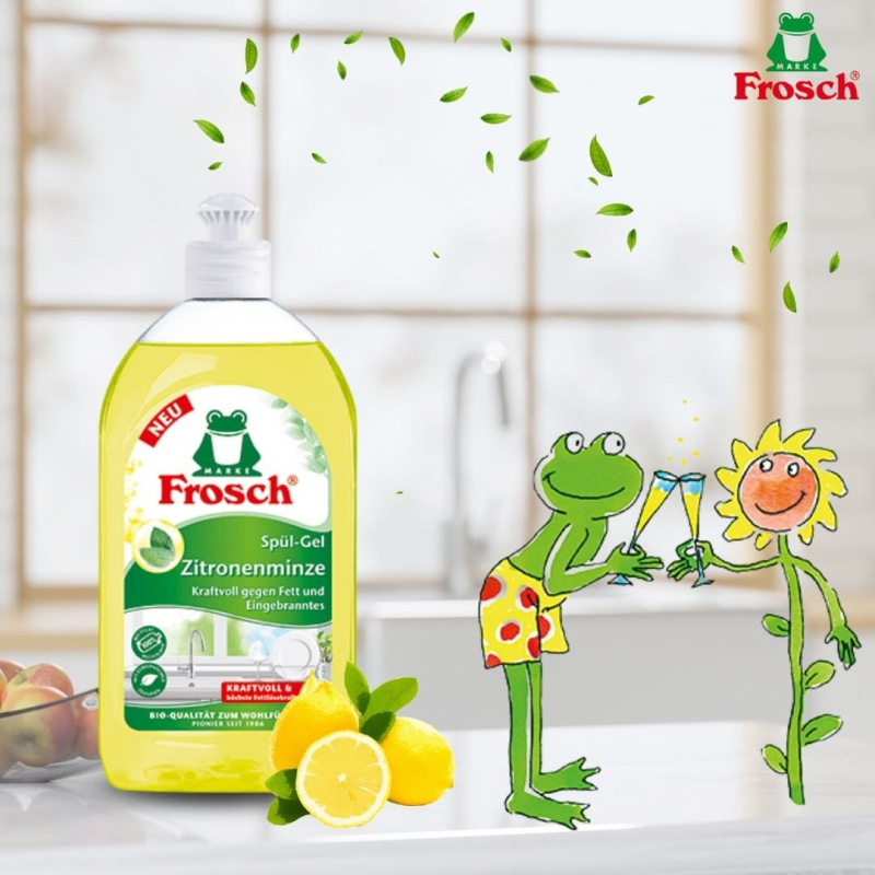 Nước Rửa Chén Hữu Cơ Frosch 500ml Hương Chanh